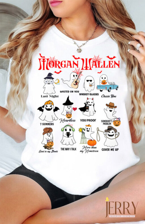 Halloween Morgan Wallen Spooky Ghost Versions Shirt