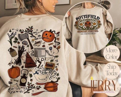 Halloween Pottsfield Harvest Festival Sweatshirt, Over The Garden Wall Sweatshirt, Pottsfield Sweatshirt, Halloween Women Sweatshirt