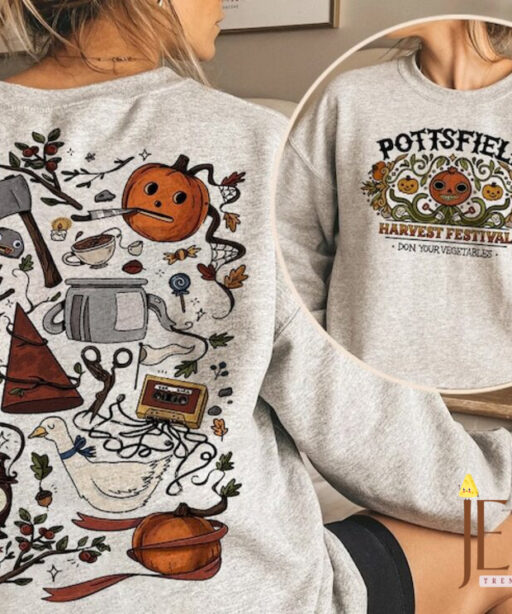 Halloween Pottsfield Harvest Festival Sweatshirt, Over The Garden Wall Sweatshirt, Pottsfield Sweatshirt, Halloween Women Sweatshirt