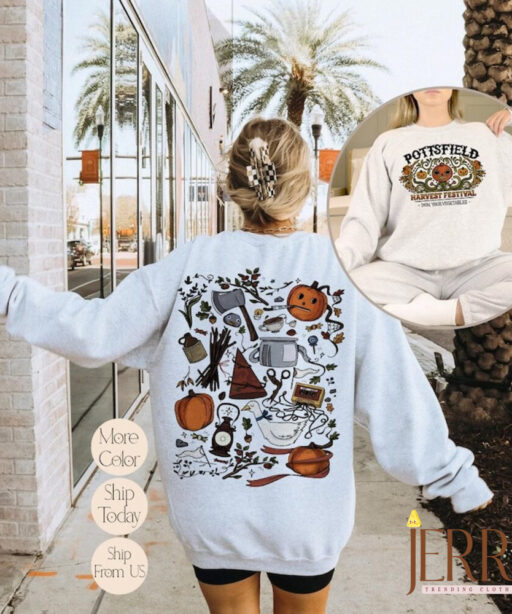 Halloween Pottsfield Harvest Festival Sweatshirt, Over The Garden Wall Sweatshirt, Pottsfield Sweatshirt, Halloween Women Sweatshirt