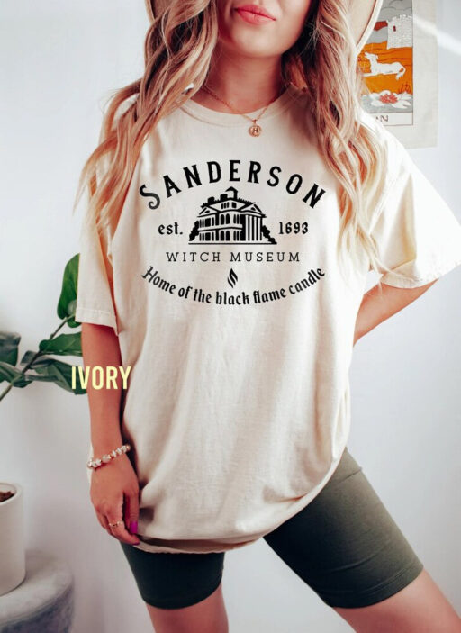 Halloween Sanderson Witch Museum Comfort Color Shirt, Halloween Sanderson Sisters Sweatshirt, Black Flame Candle Sweater, Witch Unisex Shirt