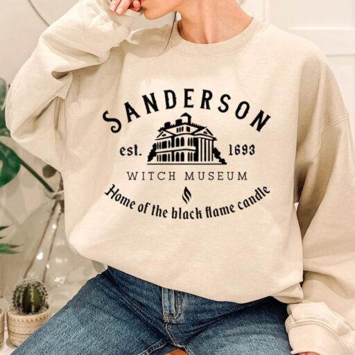 Halloween Sanderson Witch Museum Comfort Color Shirt, Halloween Sanderson Sisters Sweatshirt, Black Flame Candle Sweater, Witch Unisex Shirt