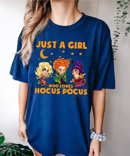 Halloween Shirt, Hocus Pocus Shirt, Just A Girl Who Loves Hocus Pocus Shirt,Sanderson Sisters Shirt, Witch Sisters Shirt,Witch Sisters Shirt