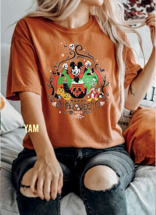 Halloween Sweatshirt, Retro Mickey Fantasia Halloween Comfort Color shirt, Disney Pumpkin shirt, Mickey's not so scary Halloween party 2023