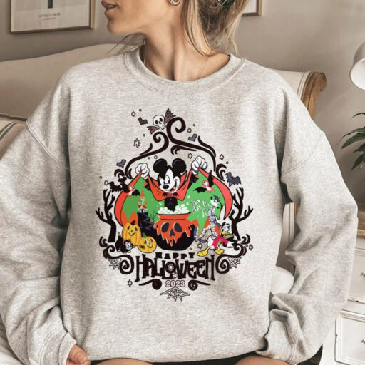 Halloween Sweatshirt, Retro Mickey Fantasia Halloween Comfort Color shirt, Disney Pumpkin shirt, Mickey's not so scary Halloween party 2023