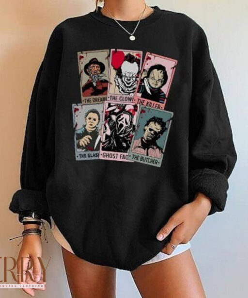 Halloween Tarot Card Sweatshirt, Halloween Sweatshirt, Horror Tarot Card Sweatshirt, Ghost Tarot Card Sweatshirt, Hocus Pocus Sweatshirt