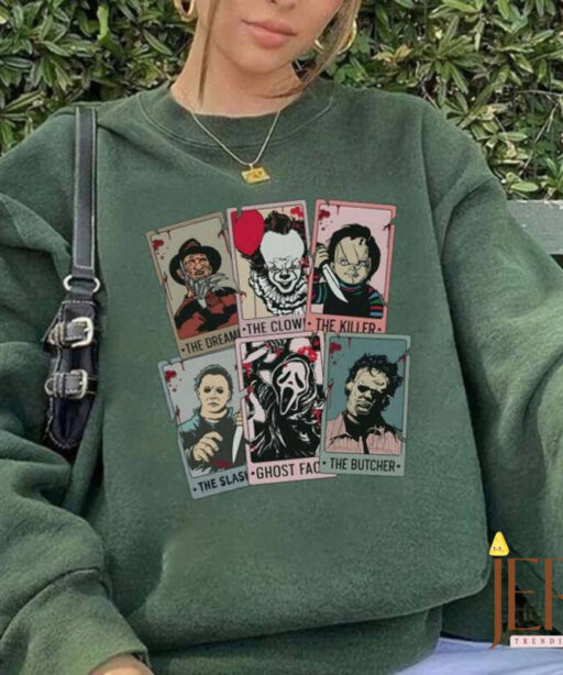 Halloween Tarot Card Sweatshirt, Halloween Sweatshirt, Horror Tarot Card Sweatshirt, Ghost Tarot Card Sweatshirt, Hocus Pocus Sweatshirt