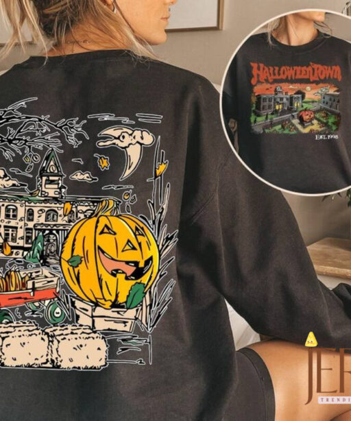 Halloween Town 1998 Sweatshirt, Disney Halloween Hoodie, 2023 Halloween Party Sweatshirt, Halloween Town Fall Hoodie, Pumpkin Sweatshirts