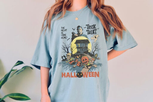 Halloween Trick and Treat shirt, Jason And Michael, Horror Movie Lover, Jason Vintage Shirt, friday the 13th, Skeleton, Horror Movie Killers