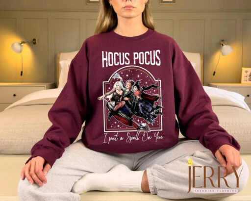 Halloween Vintage Sweatshirt, I Put A Spell On You Sweater, Sanderson Sisters Hocus Pocus Sweatshirt, Disney Halloween Sweatshirt