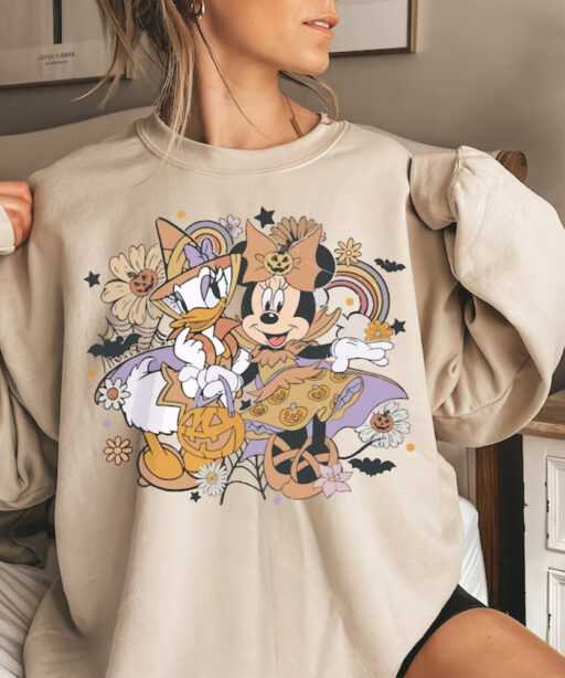 Halloween with my bestie Sweatshirt, Minnie Daisy Halloween shirt, Mickey's Not so scary Halloween party, Magic Kingdom shirt,WDW Disneyland