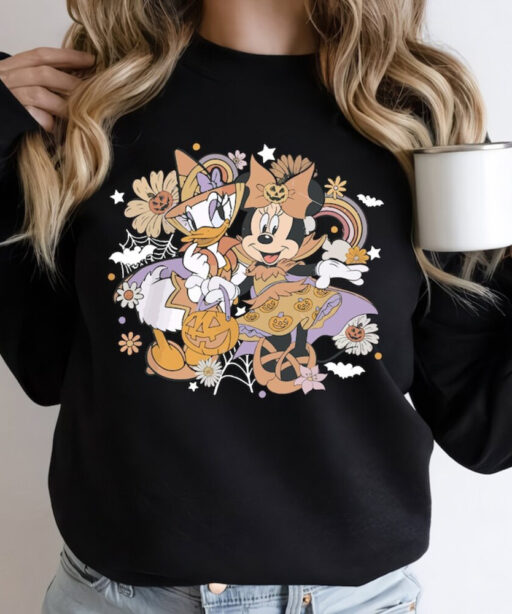 Halloween with my bestie Sweatshirt, Minnie Daisy Halloween shirt, Mickey's Not so scary Halloween party, Magic Kingdom shirt,WDW Disneyland