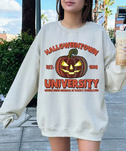 Halloweentown University Sweatshirt, Halloween Shirt, Halloween Town Est 1998 Sweatshirt, Fall Sweatshirt,Pumpkin Shirt,Halloween Sweatshirt