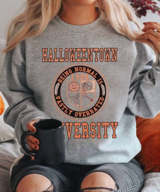 Halloweentown University Sweatshirt, Halloween Town Est 1998 Shirt Sweatshirt, Fall Sweatshirt, Pumpkin Shirt, Womens Halloween Sweatshirt