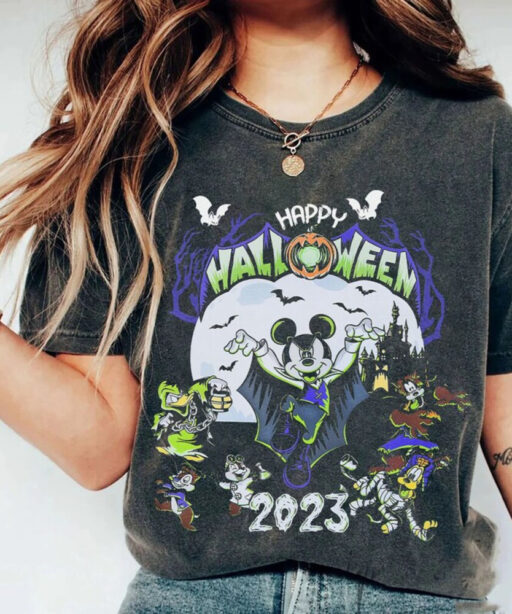 Happy Halloween 2023, Disney Halloween 2023 shirt, Mickey and Friend, Funny disney halloween, Mickey Minnie, Nightmare On The Main Streat