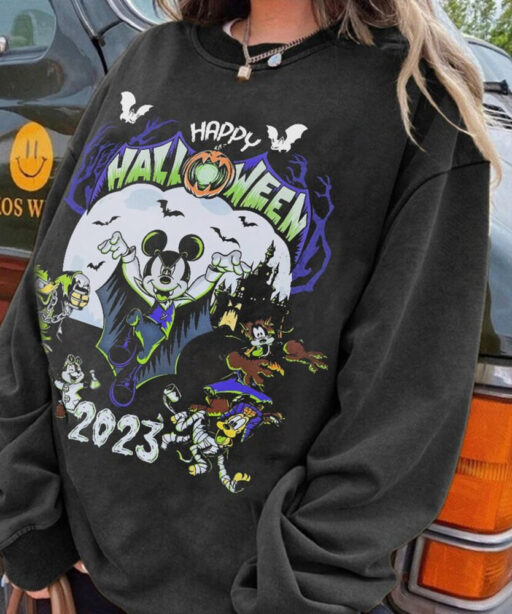 Happy Halloween 2023, Disney Halloween 2023 shirt, Mickey and Friend, Funny disney halloween, Mickey Minnie, Nightmare On The Main Streat