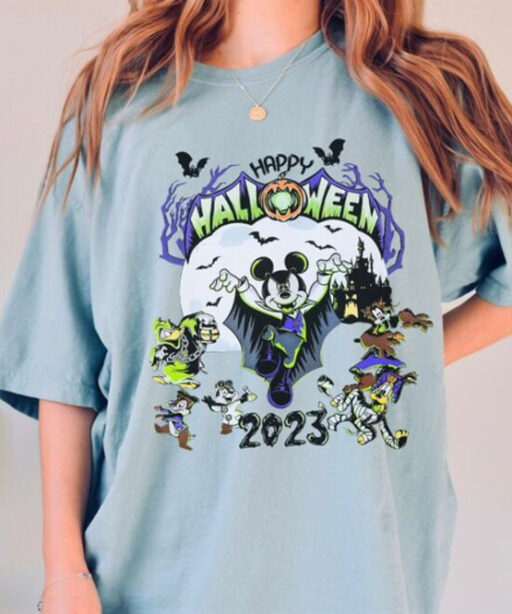 Happy Halloween 2023, Disney Halloween 2023 shirt, Mickey and Friend, Funny disney halloween, Mickey Minnie, Nightmare On The Main Streat