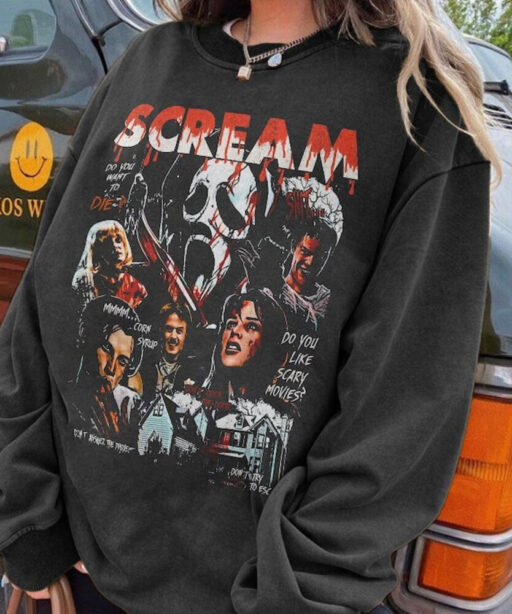 Happy Halloween 2023, Horror Film Halloween, Scream shirt, scream vintage shirt, Horror Character Shirt, Ghostface shirt, Woodsboro Horror