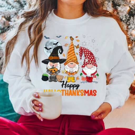 Happy Hallowthanksmas Gnomes Sweatshirt, Thanksgiving Sweat , Hallothanksmas Gnomes Shirt, Happy Hallothanksmas, Hallothanksmas Sweatshirt