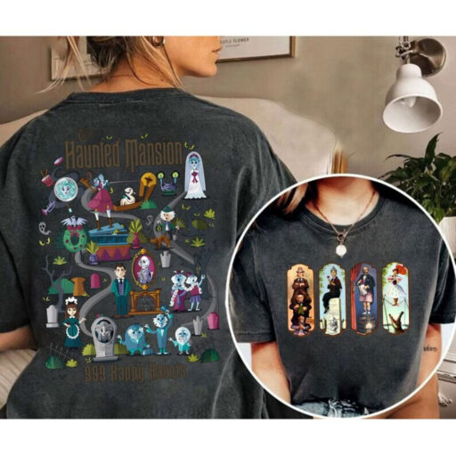 Haunted Mansion Comfort Color Shirt, The Haunted Mansion Map Shirt, Retro Disney Halloween Shirt, Stretching Room Shirt, Disneyland Trip Tee