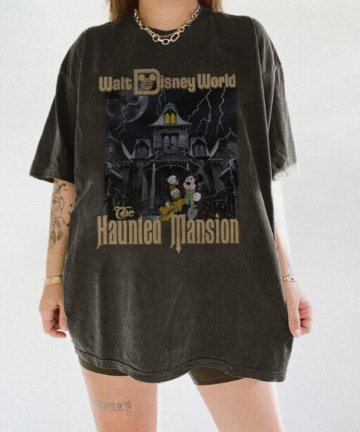 Haunted Mansion Shirt, The Haunted Mansion Map, Mickey Haunted Mansion, Retro Disney Halloween shir, Disneyland Trip, disney couple shirt