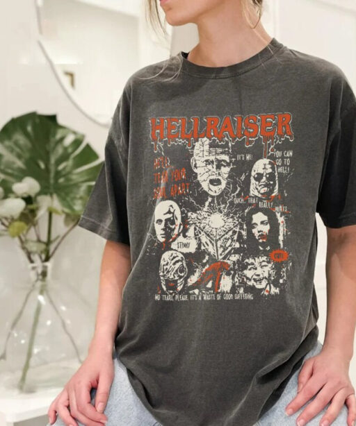 Hellraiser Vintage Halloween Shirt, Horror Movie Shirt, Scary Movies, Halloween party Shirt, Horror Killer shirt, hellraiser shirt