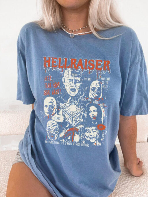 Hellraiser Vintage Halloween Shirt, Horror Movie Shirt, Scary Movies, Halloween party Shirt, Horror Killer shirt, hellraiser shirt