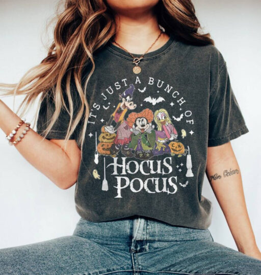 Hocus Pocus Comfort Colors Shirt, Retro Hocus Pocus Sweatshirt, Sanderson Sisters Sweatshirt, Halloween Party Shirts,Disney Halloween Outfit