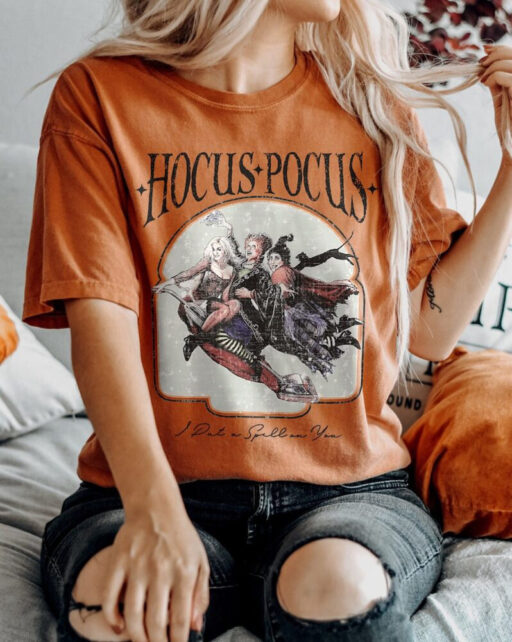 Hocus Pocus Comfort Colors Shirt, Retro Hocus Pocus Sweatshirt, Sanderson Sisters Sweatshirt, Halloween Party Shirts,Disney Halloween Outfit