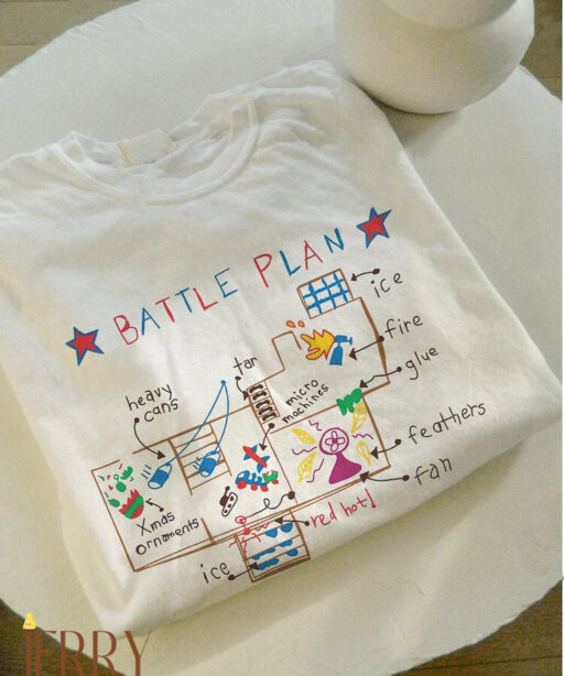 Home Alone Christmas shirt, Battle Plan Silhouette shirt, Home Security Shirt, Kevin Mccallister Movie Shirt, Battle Plan landscape xmas tee