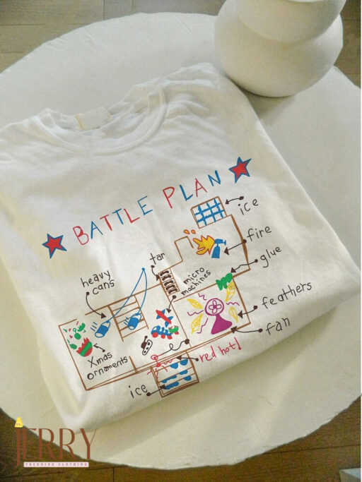 Home Alone Christmas shirt, Battle Plan Silhouette shirt, Home Security Shirt, Kevin Mccallister Movie Shirt, Battle Plan landscape xmas tee