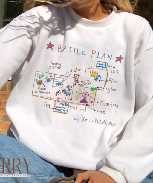 Home Alone Christmas shirt, Battle Plan Silhouette shirt, Home Security Shirt, Kevin Mccallister Movie Shirt, Battle Plan landscape xmas tee