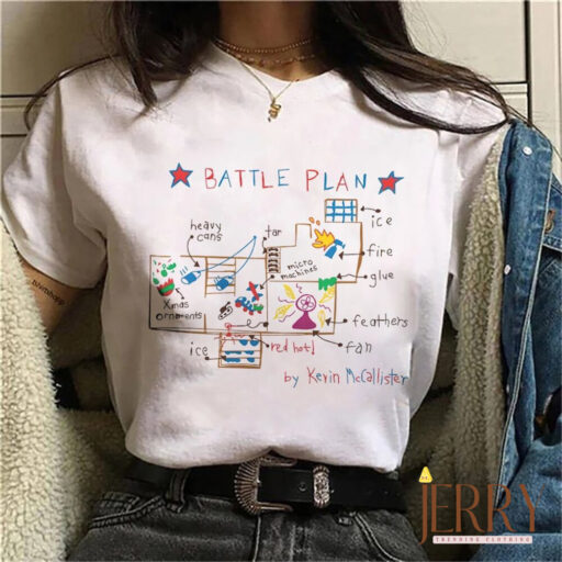 Home Alone Christmas shirt, Battle Plan Silhouette shirt, Home Security Shirt, Kevin Mccallister Movie Shirt, Battle Plan landscape xmas tee