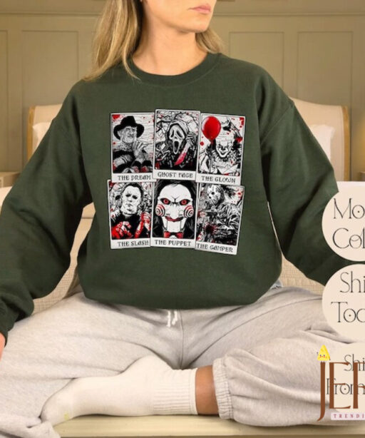 Horror Character Film Club Tarot Card Sweatshirt, Thriller Movie, Horror Movies, Scary Movie, Scream Ghost Face, Gift for Her