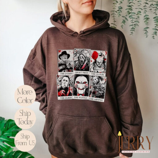 Horror Character Film Club Tarot Card Sweatshirt, Thriller Movie, Horror Movies, Scary Movie, Scream Ghost Face, Gift for Her