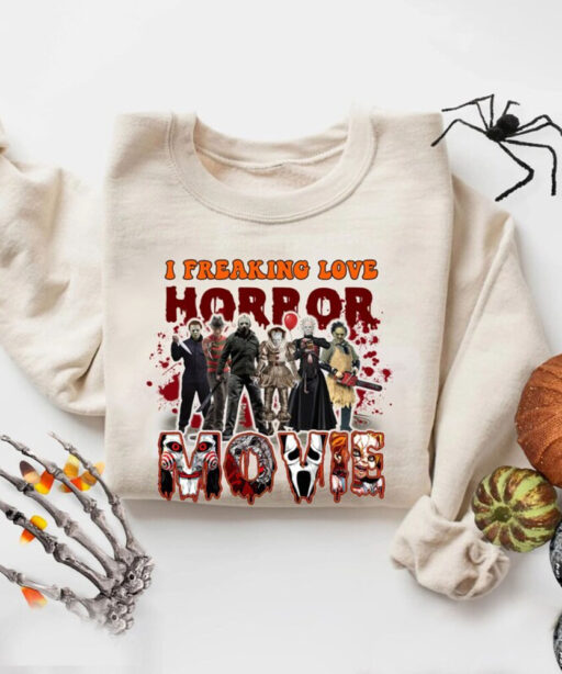 Horror Movies Halloween Shirt, Vintage 90s Halloween Movies, Horror Movie Fan Gift, Serial Killer Shirt, Family Holiday Spooky Fall Shirt