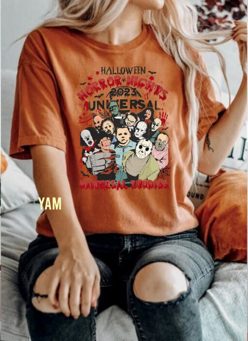 Horror characters Halloween Sweatshirt, Halloween Horror nights Universal Studios shirt, Scary movie Tee, Universal Studios Halloween shirt