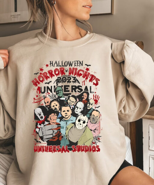 Horror characters Halloween Sweatshirt, Halloween Horror nights Universal Studios shirt, Scary movie Tee, Universal Studios Halloween shirt