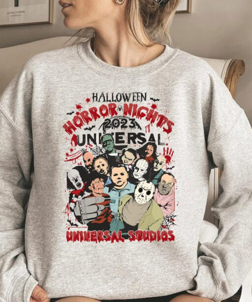 Horror characters Halloween Sweatshirt, Halloween Horror nights Universal Studios shirt, Scary movie Tee, Universal Studios Halloween shirt