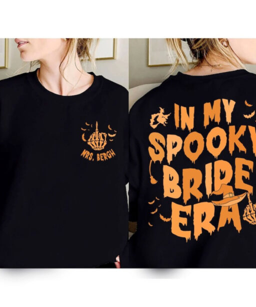 In My Spooky Bride Era Shirt, Halloween Bride Shirt, Engagement Gift, Halloween Bachelorette Party, Bridal Shower Gift, Wedding Gift