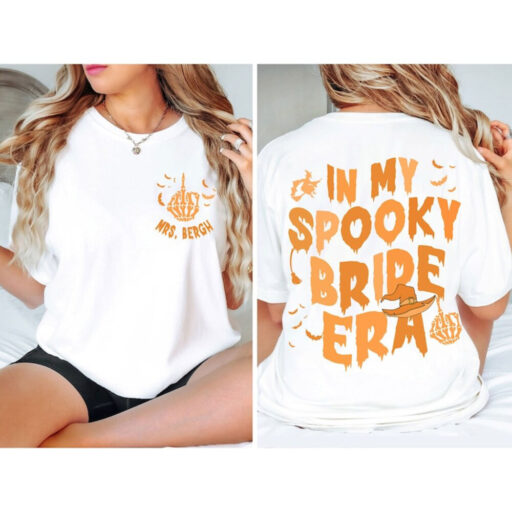 In My Spooky Bride Era Shirt, Halloween Bride Shirt, Engagement Gift, Halloween Bachelorette Party, Bridal Shower Gift, Wedding Gift