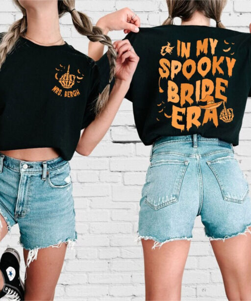 In My Spooky Bride Era Shirt, Halloween Bride Shirt, Engagement Gift, Halloween Bachelorette Party, Bridal Shower Gift, Wedding Gift