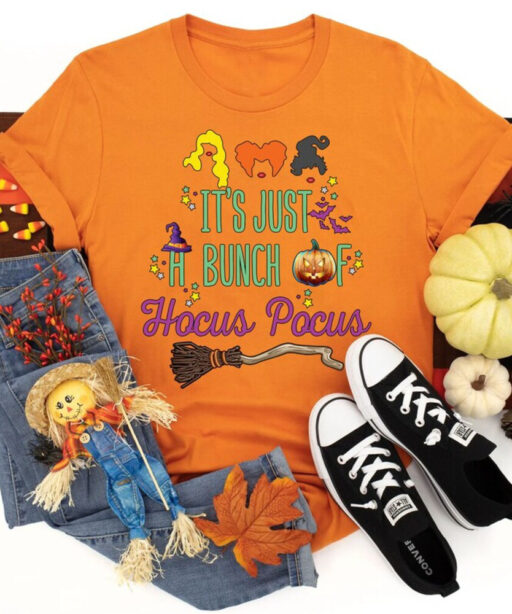 It's Just A Bunch Of Hocus Pocus Shirt, Hocus Pocus Shirt, Sanderson Sisters Shirt, Halloween Shirt, Disney Halloween Shirt, Halloween Party