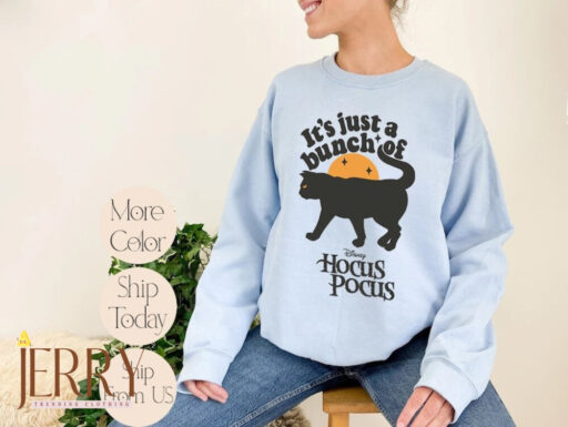 It's Just a Bunch of Hocus Pocus Sweatshirt, Halloween Disney Hocus Pocus Sweatshirt, Halloween Disney Sweatshirt, Sanderson Sisters Sweater