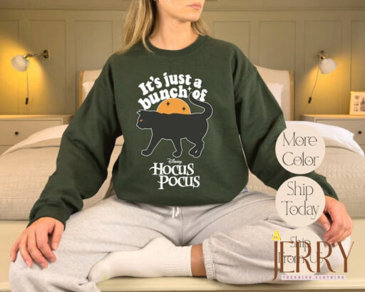 It's Just a Bunch of Hocus Pocus Sweatshirt, Halloween Disney Hocus Pocus Sweatshirt, Halloween Disney Sweatshirt, Sanderson Sisters Sweater