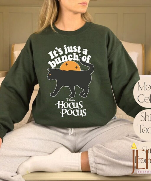 It's Just a Bunch of Hocus Pocus Sweatshirt, Halloween Disney Hocus Pocus Sweatshirt, Halloween Disney Sweatshirt, Sanderson Sisters Sweater