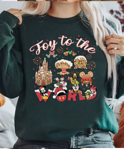 Joy To The World Disney Christmas Shirt, Epcot Christmas Shirt, Disney Christmas Family Shirt, Walt Disney World Shirt, Disney Group Shirt