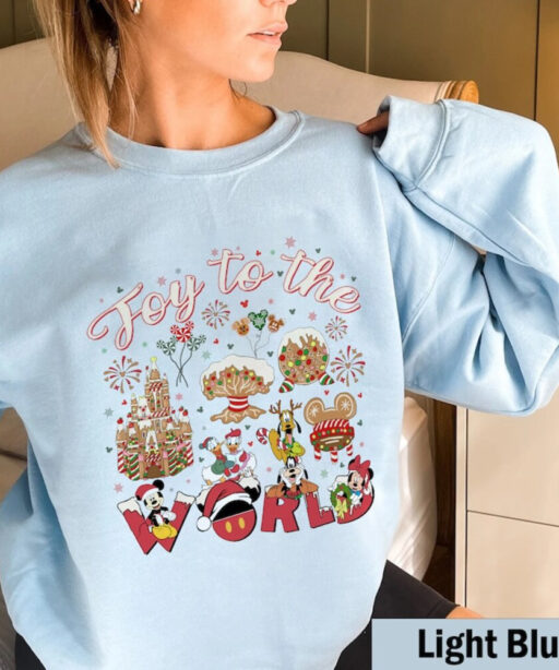 Joy To The World Disney Christmas Shirt, Epcot Christmas Shirt, Disney Christmas Family Shirt, Walt Disney World Shirt, Disney Group Shirt