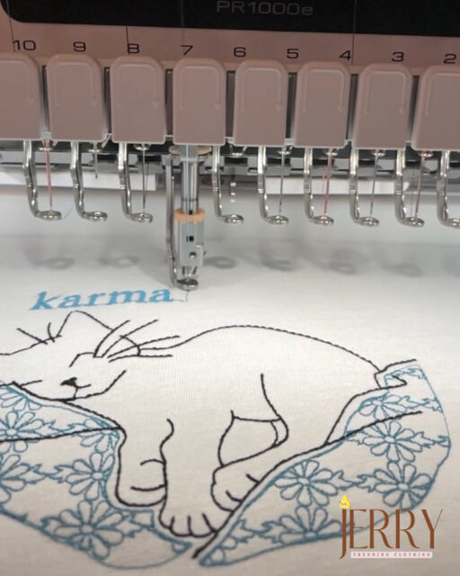 Karma Is A Cat Embroidered Sweatshirt