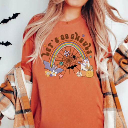 Let's Go Ghouls Halloween Shirt, Hippie Halloween Shirt, Funny Halloween Shirt, Halloween Party Shirt, Fall Shirt, Retro Halloween Shirt